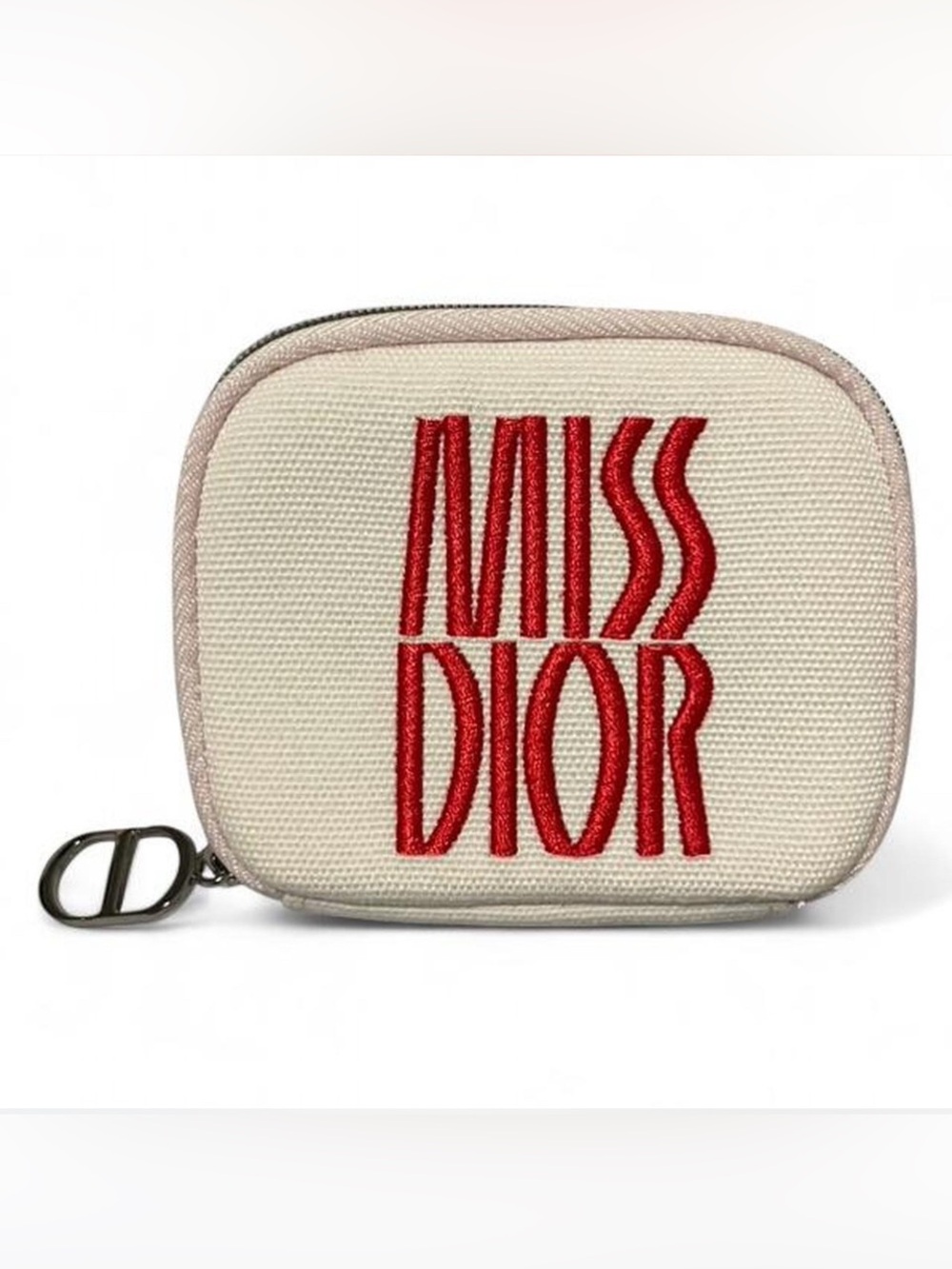 Dior Miss Dior White & Pink Mini Bag Zipper Travel Case 4 pc set